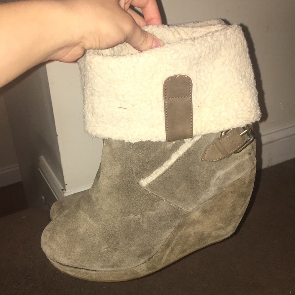 Faux Fur Leather Upper Balance winter boots